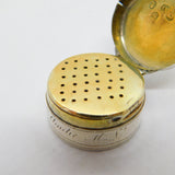 Georgian Sterling Silver Circular Vinaigrette Antique 1799 Birmingham T Willmore