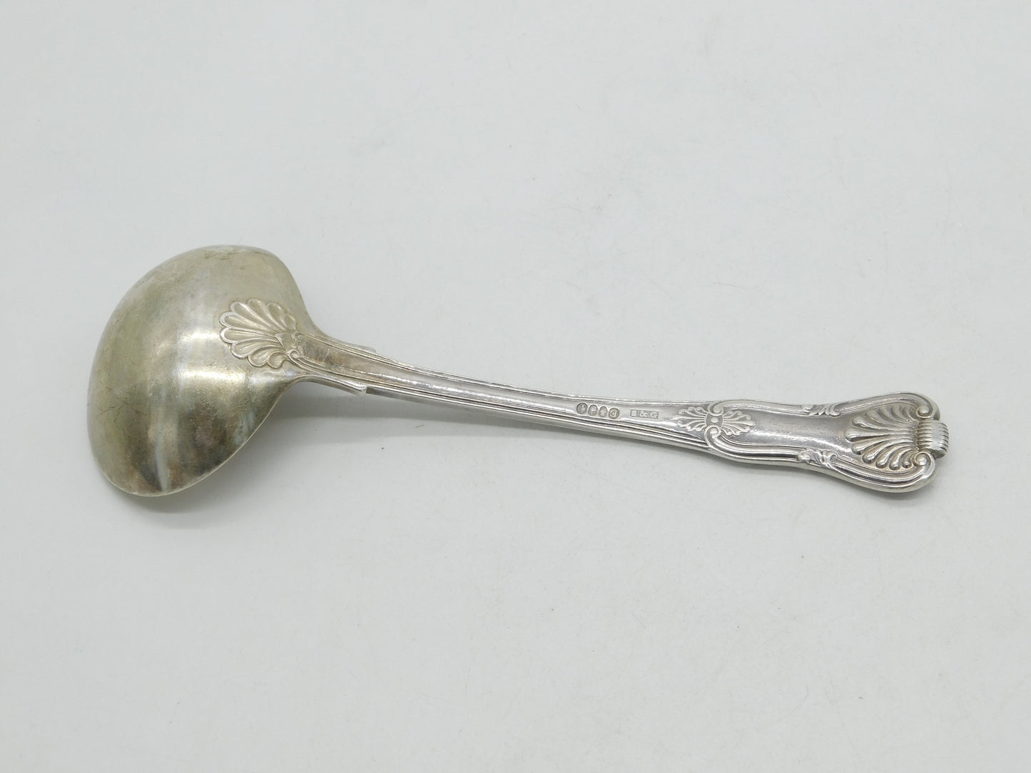 George IV Irish Sterling Silver Kings Pattern Crested Ladle Antique 1825 Dublin