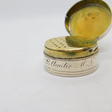 Georgian Sterling Silver Circular Vinaigrette Antique 1799 Birmingham T Willmore