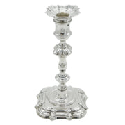 George II Cast Sterling Silver Single Candlestick Antique 1752 London John Cafe