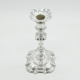 George II Cast Sterling Silver Single Candlestick Antique 1752 London John Cafe