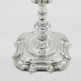 George II Cast Sterling Silver Single Candlestick Antique 1752 London John Cafe