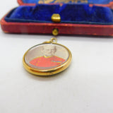 Victorian 9ct Yellow Gold General Lord Roberts Portrait Locket Pendant c1890