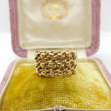 9ct Yellow Gold Essential Keeper Ring Vintage 1977 London Size Q UK
