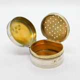 Georgian Sterling Silver Circular Vinaigrette Antique 1799 Birmingham T Willmore