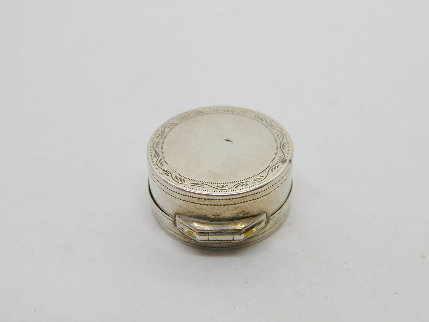 Georgian Sterling Silver Circular Vinaigrette Antique 1799 Birmingham T Willmore