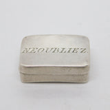 Georgian Sterling Silver 'Neoubliez - Don't Forget!' Vinaigrette 1802 Antique AF