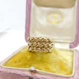 9ct Yellow Gold Essential Keeper Ring Vintage 1977 London Size Q UK