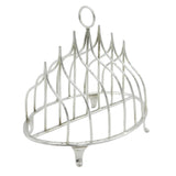 George III Sterling Silver Graduated Six-Part Toast Rack Antique 1789 London