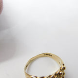 9ct Yellow Gold Essential Keeper Ring Vintage 1977 London Size Q UK