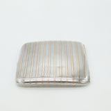 Sterling Silver & 9ct Rose Gold Lined Cigarette Case Antique 1924 Birmingham