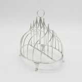 George III Sterling Silver Graduated Six-Part Toast Rack Antique 1789 London