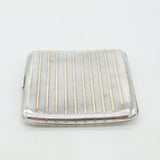 Sterling Silver & 9ct Rose Gold Lined Cigarette Case Antique 1924 Birmingham