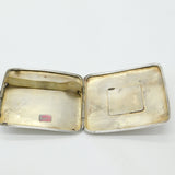 Sterling Silver & 9ct Rose Gold Lined Cigarette Case Antique 1924 Birmingham
