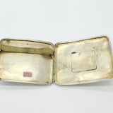 Sterling Silver & 9ct Rose Gold Lined Cigarette Case Antique 1924 Birmingham
