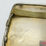 Sterling Silver & 9ct Rose Gold Lined Cigarette Case Antique 1924 Birmingham