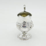 George III Sterling Silver Floral Pedestal Cream Jug Antique 1768 London