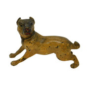 19th Century Vienna Bronze Cold Painted Bulldog Figure Antique c1860