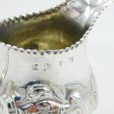 George III Sterling Silver Floral Pedestal Cream Jug Antique 1768 London
