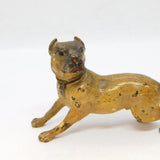 19th Century Vienna Bronze Cold Painted Bulldog Figure Antique c1860