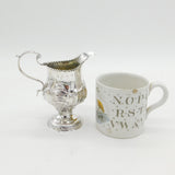 George III Sterling Silver Floral Pedestal Cream Jug Antique 1768 London