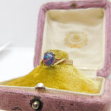 9ct Gold & Cabochon Doublet Opal Set Band Ring Antique c1920 Art Deco