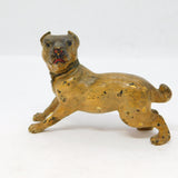 19th Century Vienna Bronze Cold Painted Bulldog Figure Antique c1860