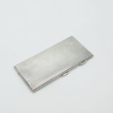 Large Engine Turned Sterling Silver Double Sized Cigarette Case Antique 1941 Art Deco