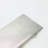 Large Engine Turned Sterling Silver Double Sized Cigarette Case Antique 1941 Art Deco