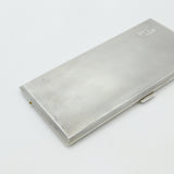 Large Engine Turned Sterling Silver Double Sized Cigarette Case Antique 1941 Art Deco