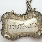 George III Sterling Silver Claret & Port Decanter Label Antique 1812 London