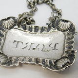 George III Sterling Silver Claret & Port Decanter Label Antique 1812 London