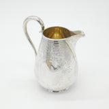 Victorian Sterling Silver Floral Pattern Cream Jug 1870 London Antique
