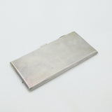 Large Engine Turned Sterling Silver Double Sized Cigarette Case Antique 1941 Art Deco