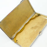 Large Engine Turned Sterling Silver Double Sized Cigarette Case Antique 1941 Art Deco
