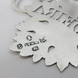 George IV Sterling Silver Grape Vine Madeira Decanter Label Antique 1827 London