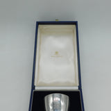 Elizabeth II Sterling Silver Crown Form Silver Jubilee Wine Goblet Vintage 1977