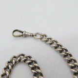 Victorian Sterling Silver Double Albert Watch Chain Antique 1900 Birmingham