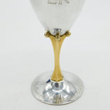 Elizabeth II Sterling Silver Crown Form Silver Jubilee Wine Goblet Vintage 1977