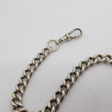 Victorian Sterling Silver Double Albert Watch Chain Antique 1900 Birmingham