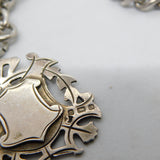 Victorian Sterling Silver Double Albert Watch Chain Antique 1900 Birmingham