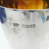 Elizabeth II Sterling Silver Crown Form Silver Jubilee Wine Goblet Vintage 1977