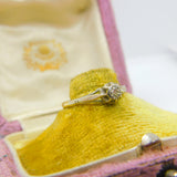18ct Gold & 0.1ct Rose Cut Diamond Solitaire Ring Antique c1920 Art Deco