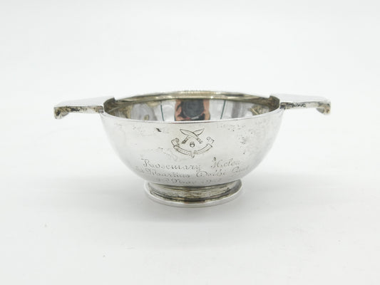 Calcutta Sterling Silver Presentation Quaich 'Delhi Caut' 1947 by Hamilton & Co.