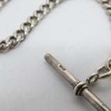 Victorian Sterling Silver Double Albert Watch Chain Antique 1900 Birmingham
