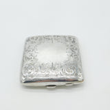 Edwardian Sterling Silver Floral Pattern Cigarette Case Antique 1906 Birmingham