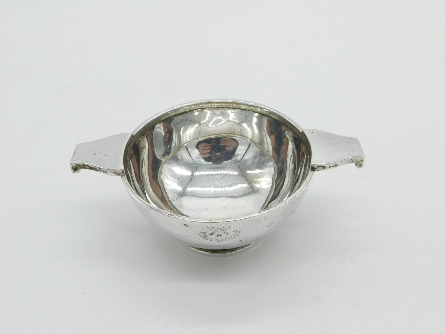 Calcutta Sterling Silver Presentation Quaich 'Delhi Caut' 1947 by Hamilton & Co.