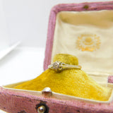 18ct Gold & 0.1ct Rose Cut Diamond Solitaire Ring Antique c1920 Art Deco
