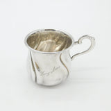 Victorian German .800 Grade Silver 'Lucy Ann' Christening Cup Art Nouveau c1900