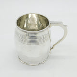 William IV Sterling Silver Barrel Form Christening Mug Antique 1834 London